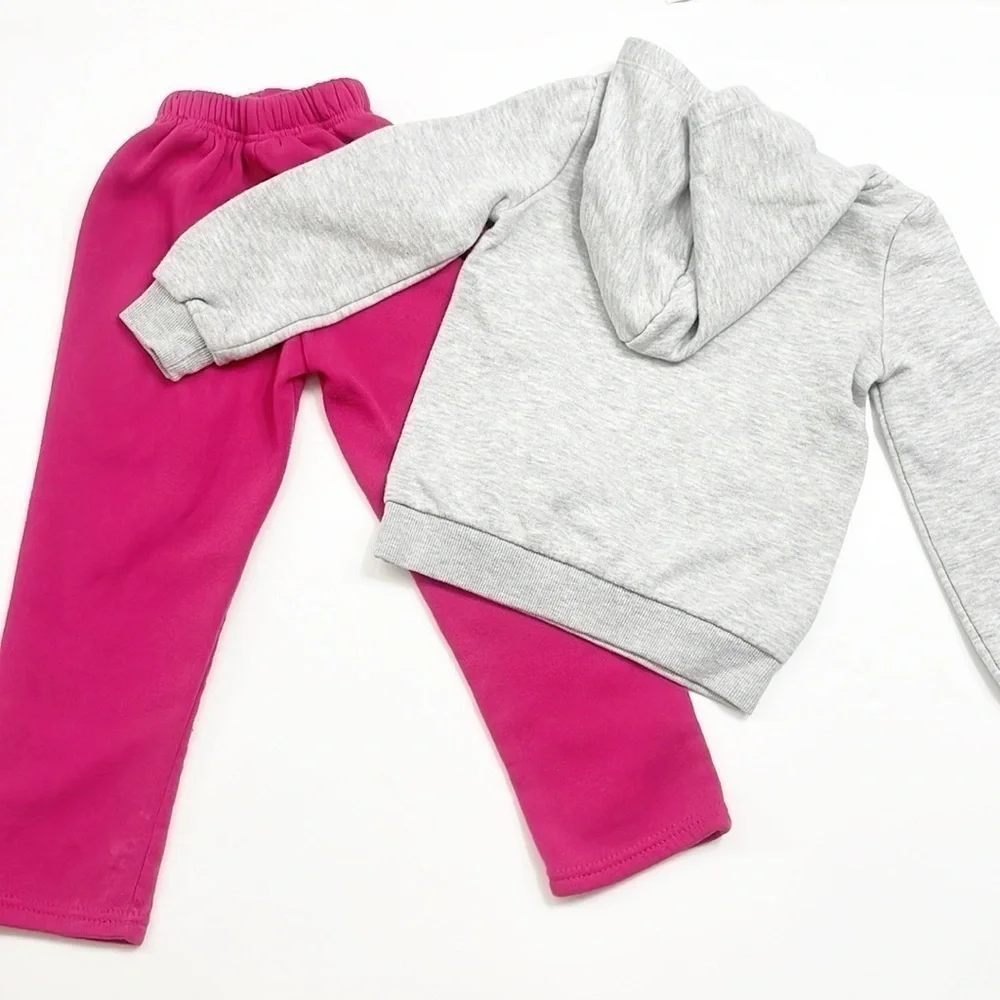 Kids Headquarters little girls sweatshirt + sweatpants set